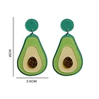 Earrings Fashion Acrylic Tiny Green Avocado Earrings Cute Cartoon Fruit Pendant Stud Earrings