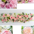 Wedding Custom Wedding Party Arch Decoration For Wedding Party Stage Backdrop Flower Row