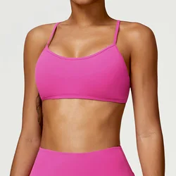 YIYI Fashion Quick Dry Workout Tops Girls Beauty Back Adjustable Strap Yoga Bra Backless Gym Fitness Yoga Sports Bras For Women