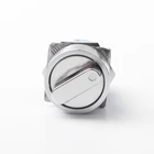 16mm Selector Switch Panel Mount Stainless Steel ON-OFF 2 Position 1NO1NC 3 Pin Latching WaterproofON-OFF