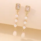 Pearl Earring Earrings Fashion White Round Pearl Earring Stu Korea Style Long Drop Pearl Earring For Women