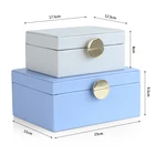 Jewelry Jewelry Box For Organization PU Leather Jewelry Organiser With Brass Accessories