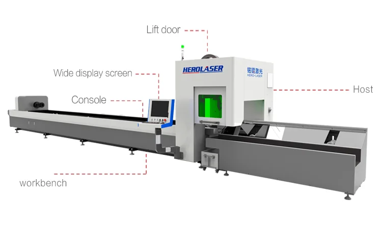 Herolaser 6M τέμνουσα μηχανή σωλήνων λέιζερ ινών 3000W 1