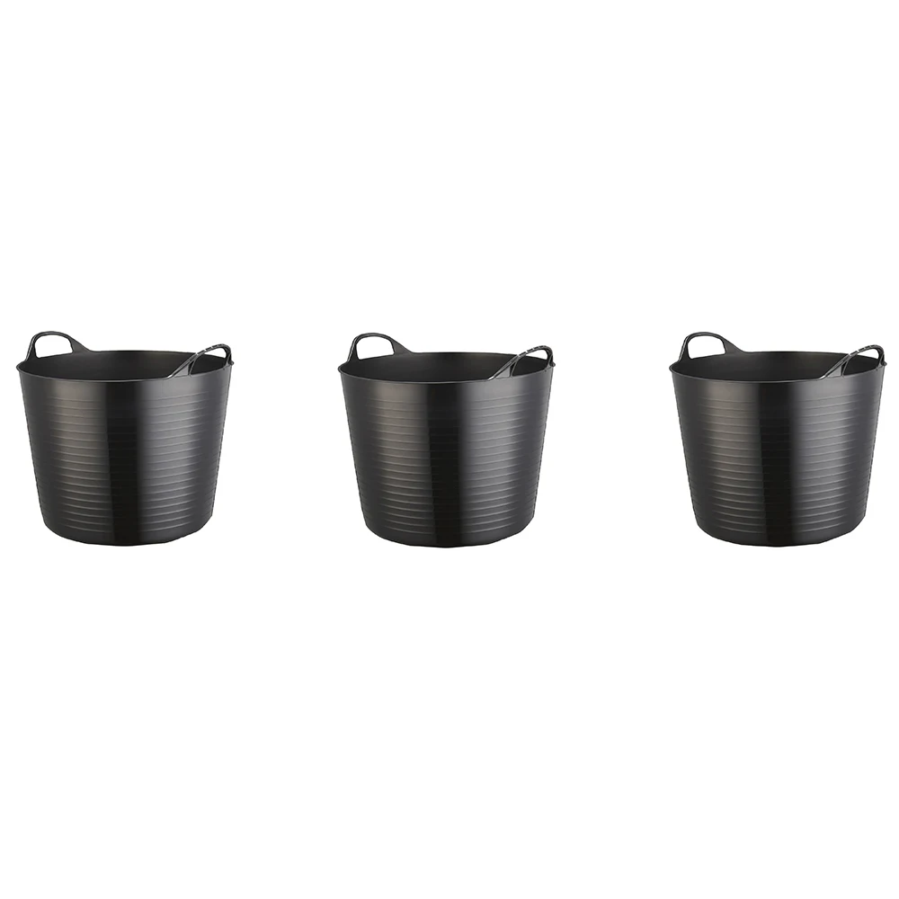 Black durable plastic round bucket manufacturer