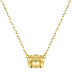 Latest High Quality 18K Gold Plated Brass Jewelry Body Part 3D Chest Fashion Personality Necklace P213198