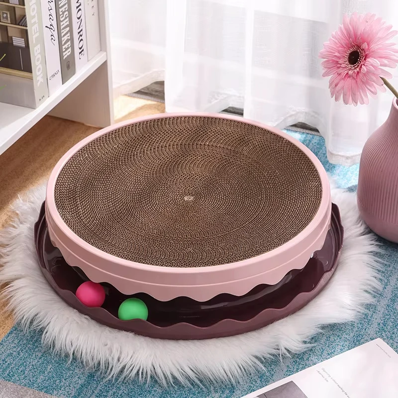 New High Quality Funny Round Cat Toy Interactive Cat Scratching Board Pet Supplies details