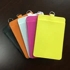 Leather Card High Quality Coloful Customized Leather PU ID Card Holder With Lanyard
