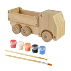 Diy Toys Wooden Diy Drawing Building Dump Truck Toys Set Wholesalers For Kids