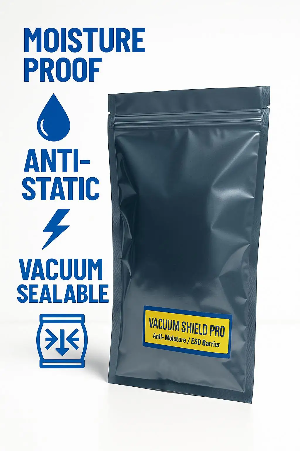 Custom Printed Antistatic ESD Shielding Bag with Ziplock for Moisture Barrier Packaging of Sensitive Electronics - detail 5