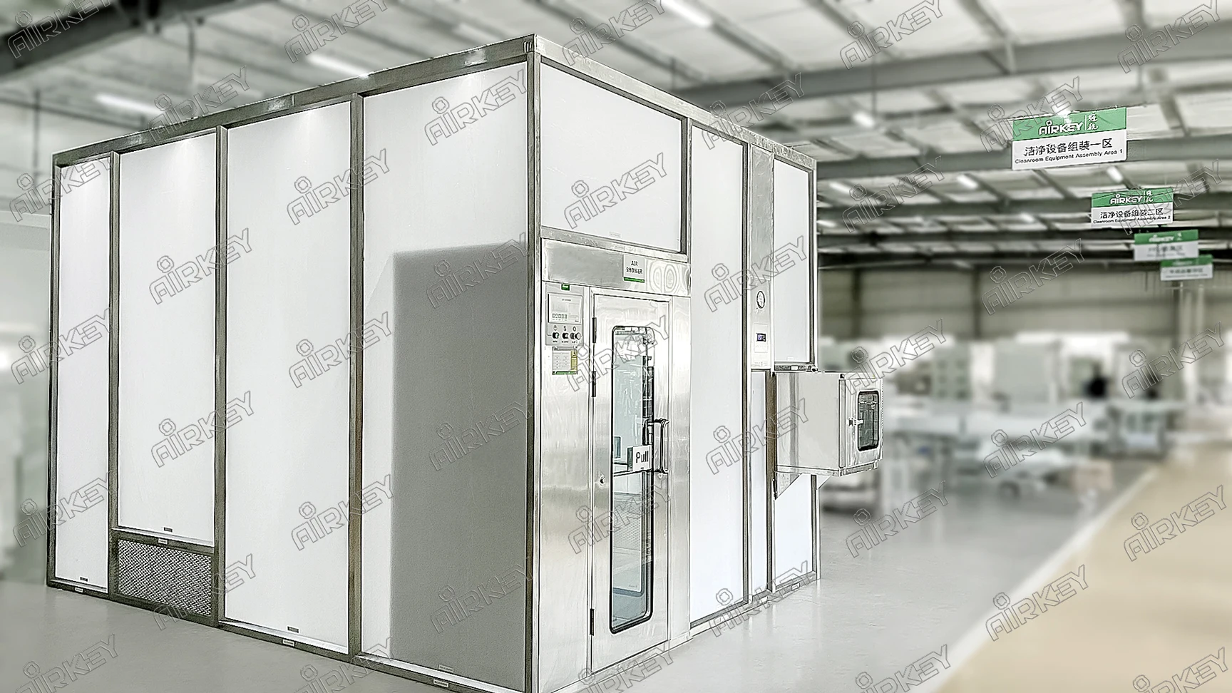 Airkey Fast Installation Modular Prefabricate Cleanroom With Ffu Heap