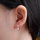 Silver Small Hoop Earrings Earringssilver Kids Jewelry High Polish S925 Sterling Silver Small Hoop Earrings