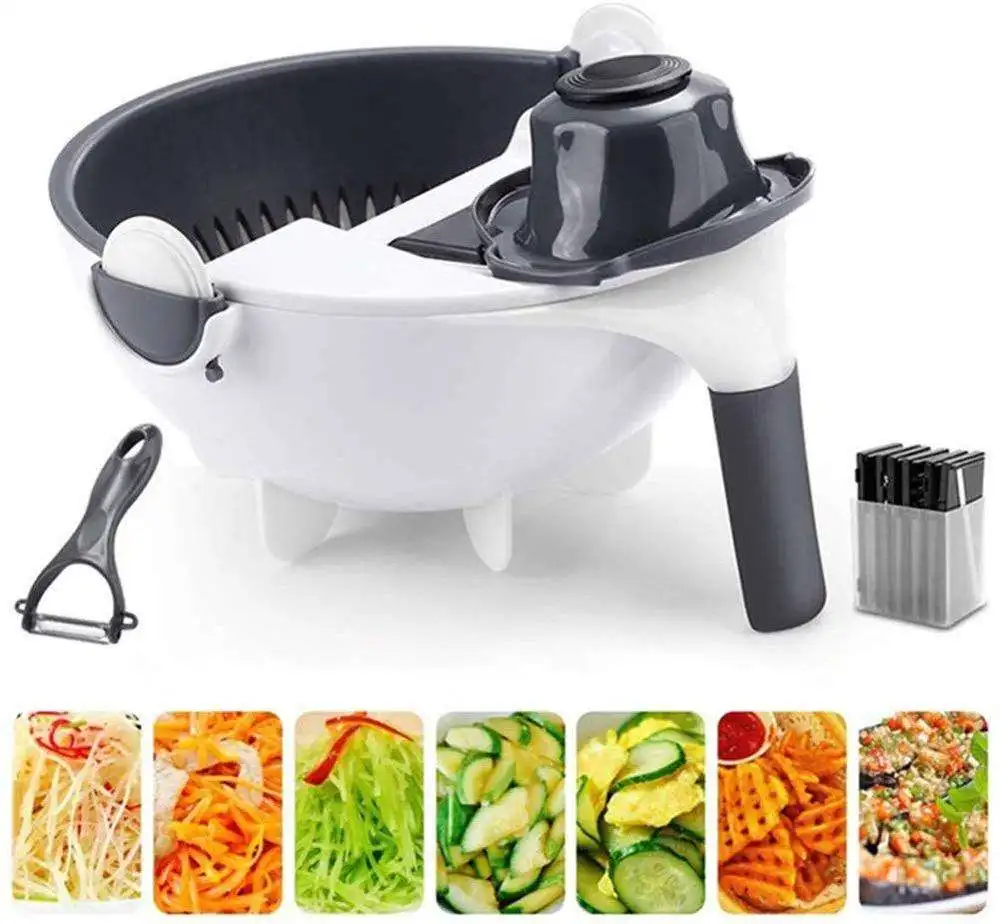 9 In1 Multifunctional Vegetable Cutter Innovative kitchen utensils Potato Slicer Carrot Grater Steel Blade Kitchen home Gadgets