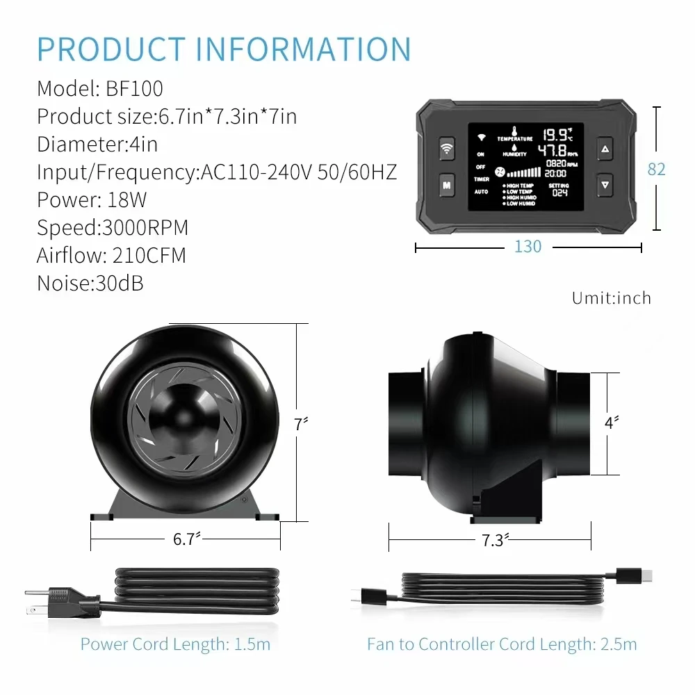 Noise Ventilation Programmable Controller, APP, 110~240V - detail 6