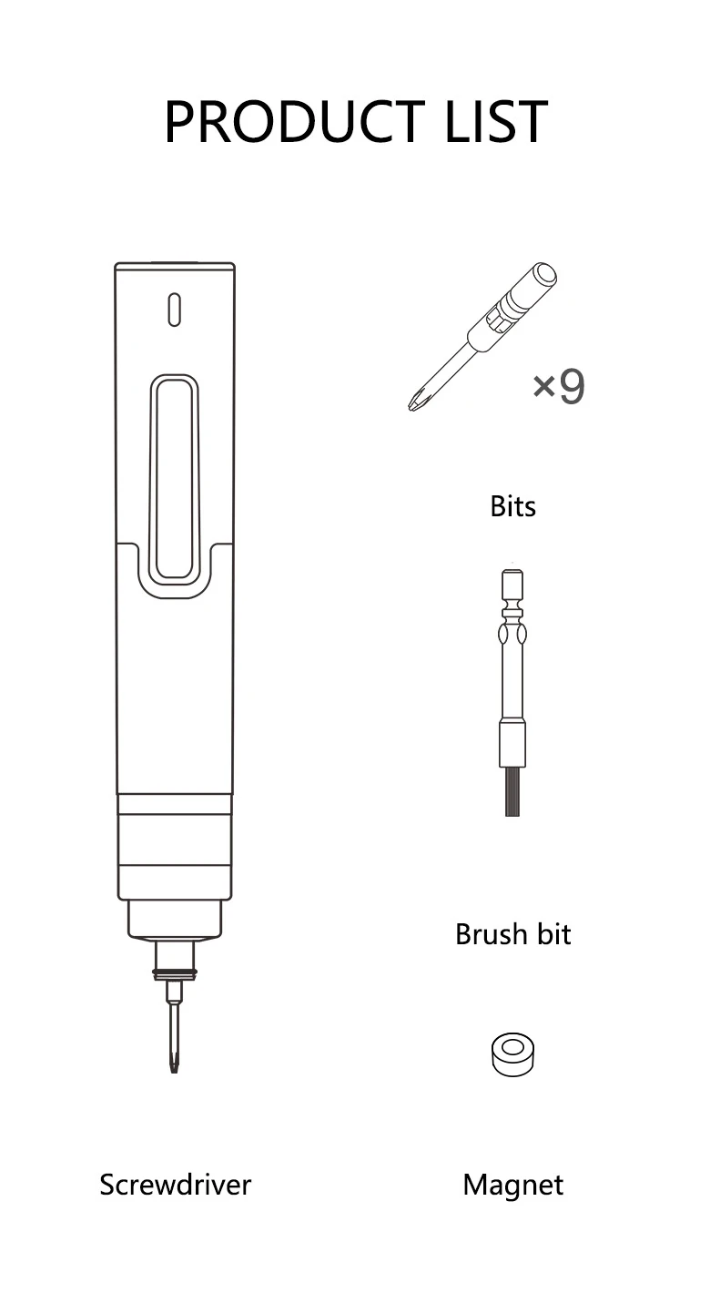 Xiaodong P1 Wireless Rechargeable Brushless Disassembly Electric Precision Screwdriver Kit for Huawei Phone Laptop Maintenance
