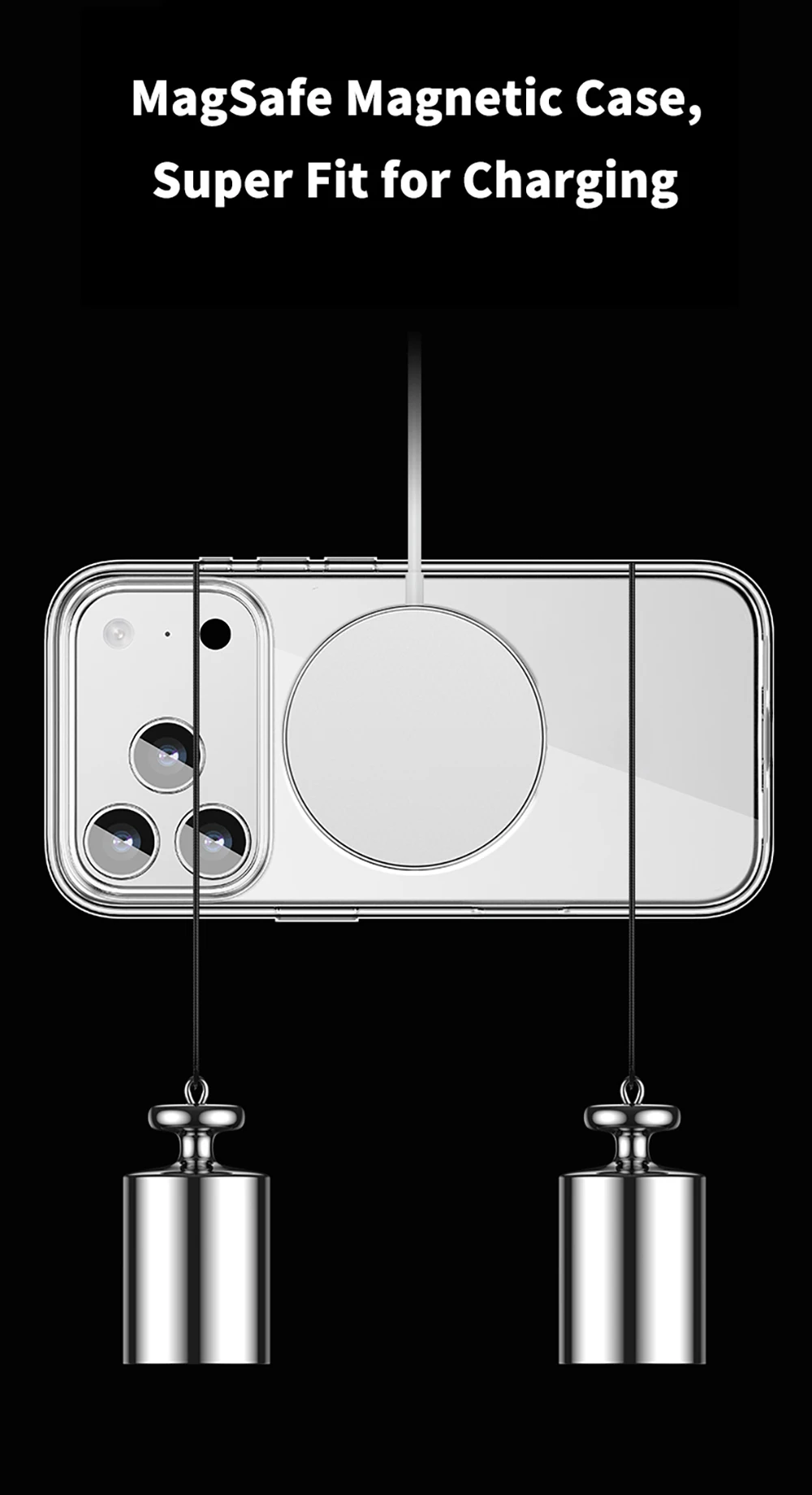 product magnetic case for iphone 16 transparent shockproof case for iphone 17pro-4