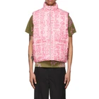Quilted Nylon Vest OEM Sleeveless Insulated Quilted Nylon Vest In Pink