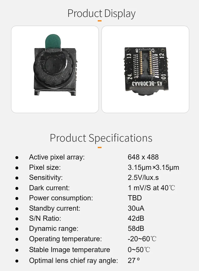 DGZX Factory Sales BF3A03 1/6.5″ VGA CMOS 640x480P 0.3MP TBD IR Dvp Tiny 8x8mm Camera Module插图1 DGZX Factory Sales BF3A03 1/6.5″ VGA CMOS 640x480P 0.3MP TBD IR Dvp Tiny 8x8mm Camera Module插图1