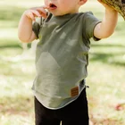 Kids Custom Unisex Baby's Plain T-shirts 100% Cotton Crew Neck Tee For Children Kids Toddler