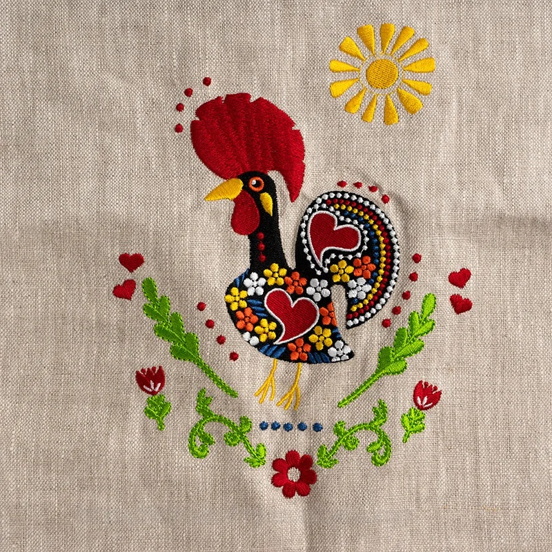 Custom Logo Embroidery Fabric Drawstring Packaging Shopping Bag Thick 100% Linen Bread Bag