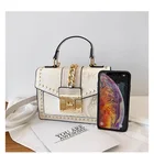 Hand Bag Designer Hand Bag Ladies Shoulder Lock Rivet Pu Serpentine Leather Square Fashion Women Purse Handbag
