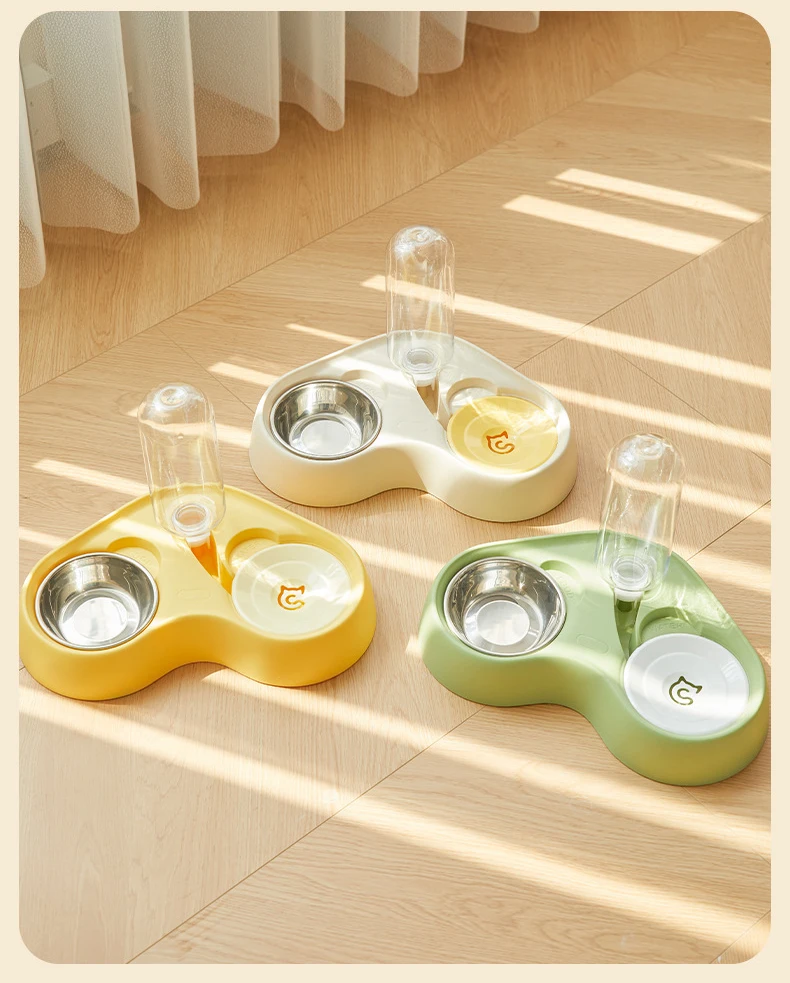 New 2 in 1 Pets Water and Food Bowl Set for Small or Medium Size Dogs Cats Pet Products supplier