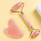 Massage Manufacturers Spot Fast Delivery Natural Hibiscus Stone Face Roller Massage Stick