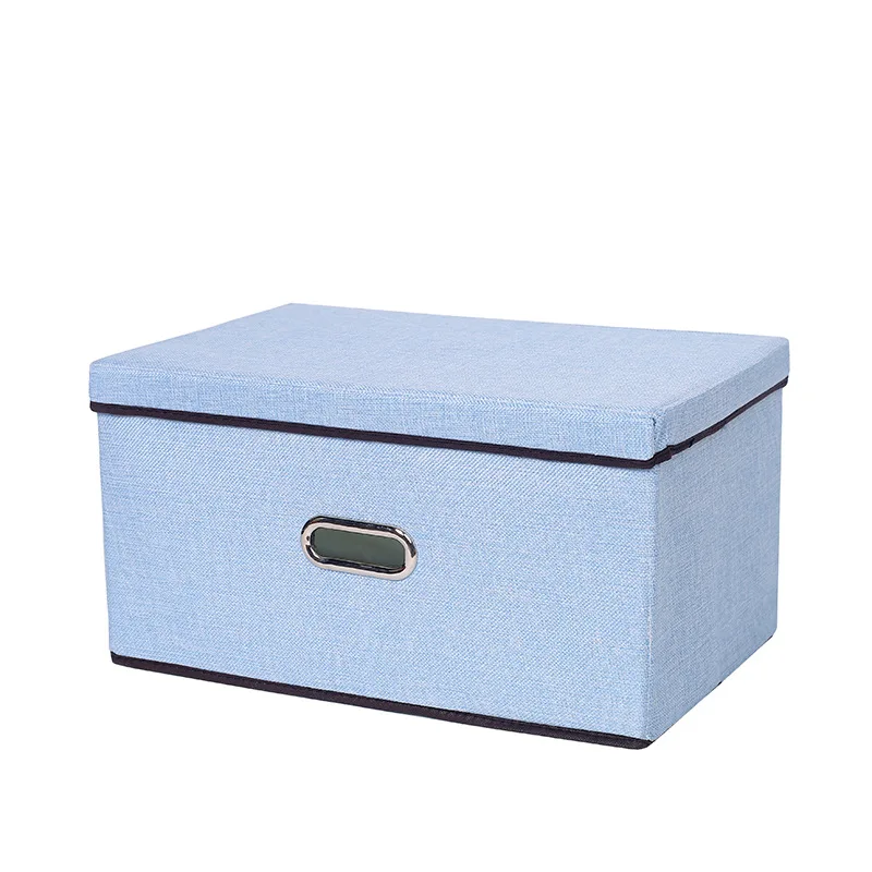 Storage Boxes with Lids,Cube Storage Box with Handles,Cotton Fabric Collapsible 