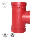 Pipe Grooved Pipe Fittings Reducing Tee For Fire Fighting System