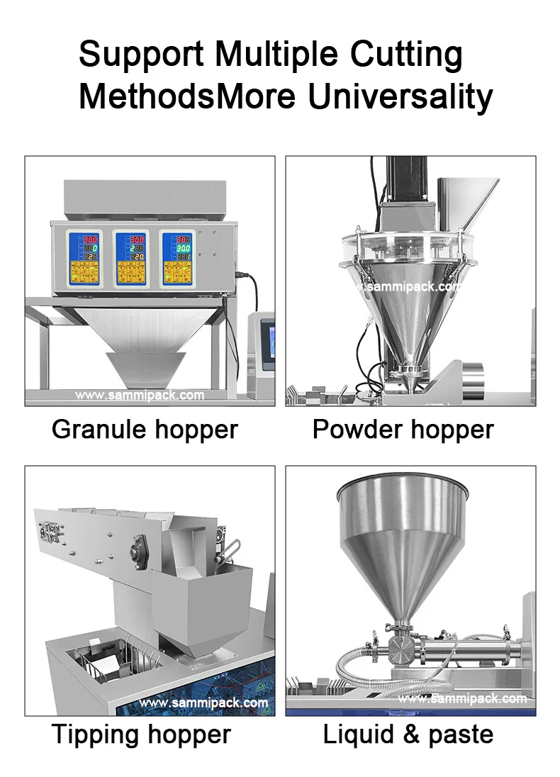 Automatic Vertical Bag Filling Sealing Machine for Nuts Sugar Coffee Grains Dry Fruits Premade Stand Pouch Packaging for Food