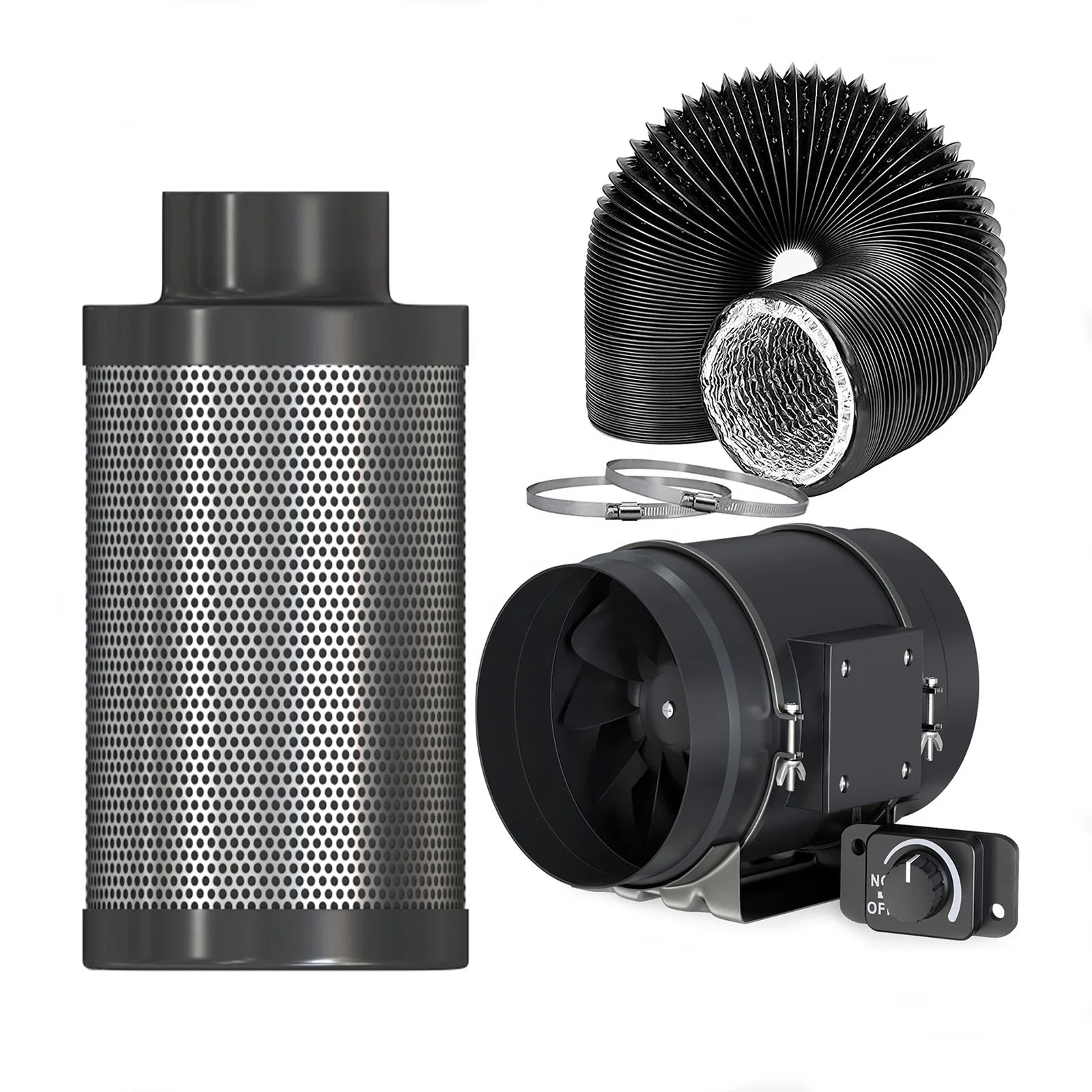 Duct Fan, 830, CFM, 0-100%, Aluminum - detail 2