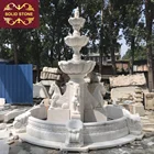 Marble Marble Stone Garden Products Classic Design Customized White Marble Horse Fountain Stone Garden Products