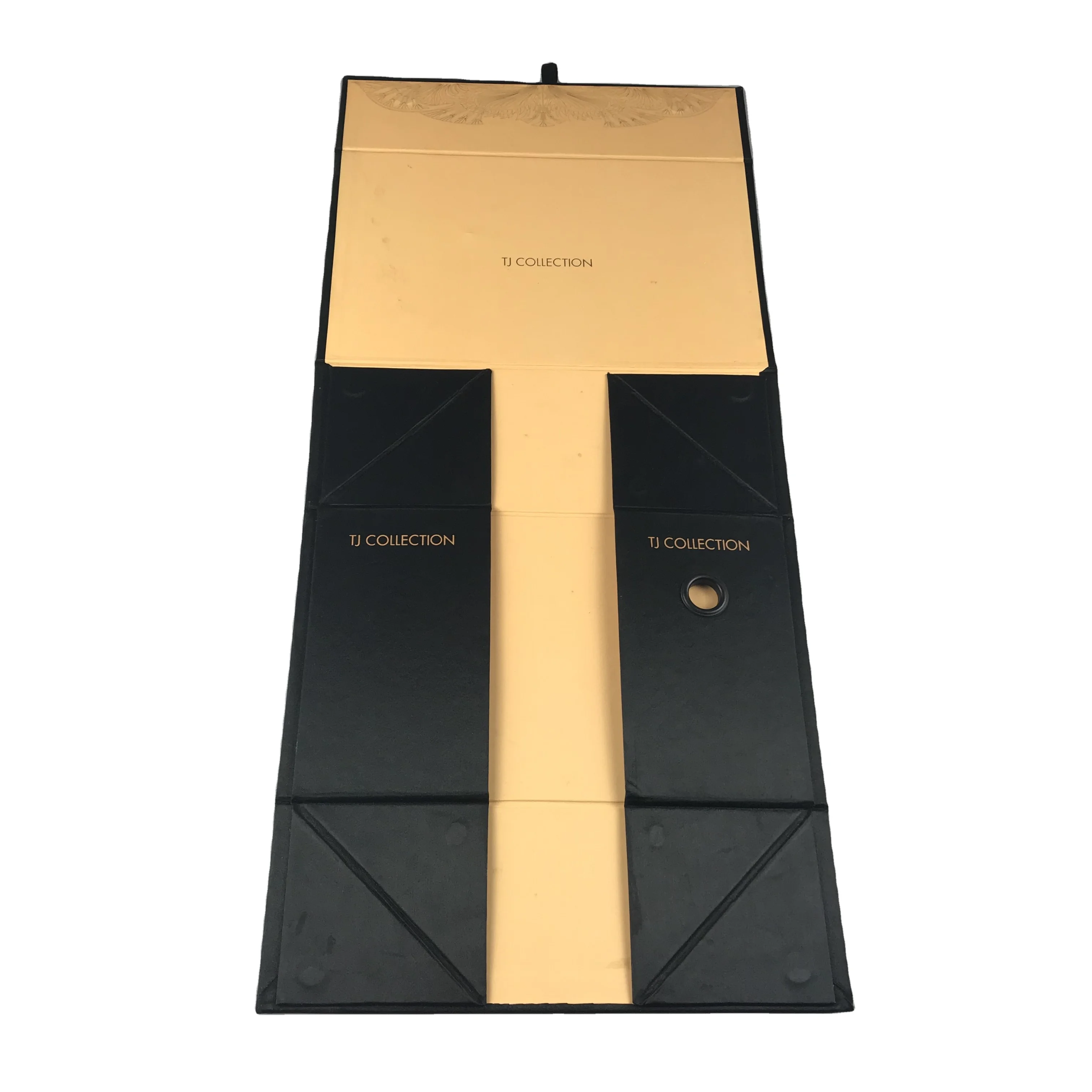 luxury black book shaped folding magnetic closure gift box