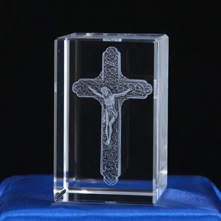 προϊόν χονδρική προσαρμοσμένα δώρα jesus cross crystal καθολικά θρησκευτικά είδη crystal jesus-24