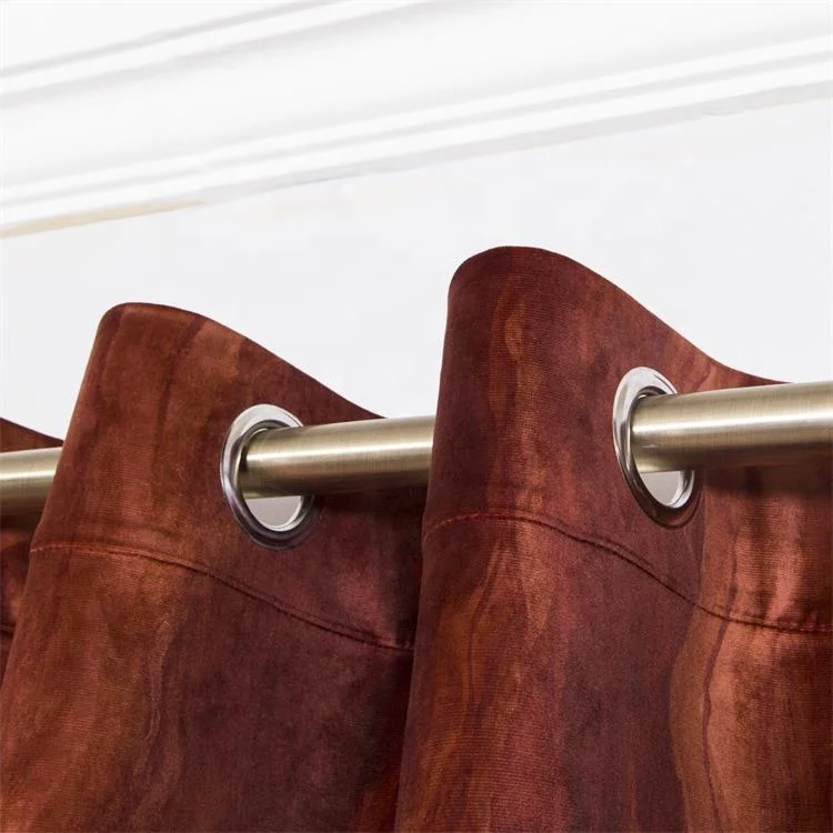 USA hot sell two layer custom printed polyester curtain ready made wholesale living room curtain