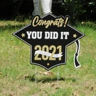 Outdoor Lawn Congrats Decorations Custom Blank Corrugated Plastic Letter Graduation Yard Signs