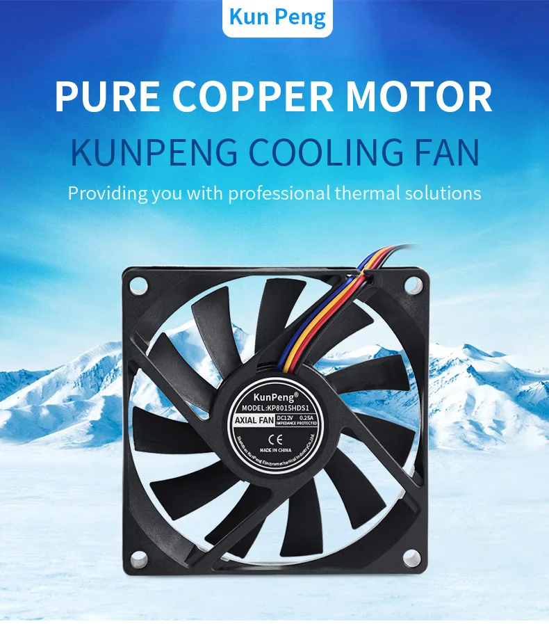 Cooling Fan, Brushless, Axial, 8CM, 8x8x1.5CM - detail 6