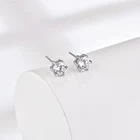 Silver Stud Earrings Silver Factory Direct Sales Solid 925 Sterling Silver Stud Earrings With Zircon Stone