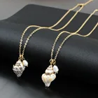 Pearl Pendant Necklace Necklace Beach Conch Pearl Gold Mother Pendant Fashion Shell Necklace