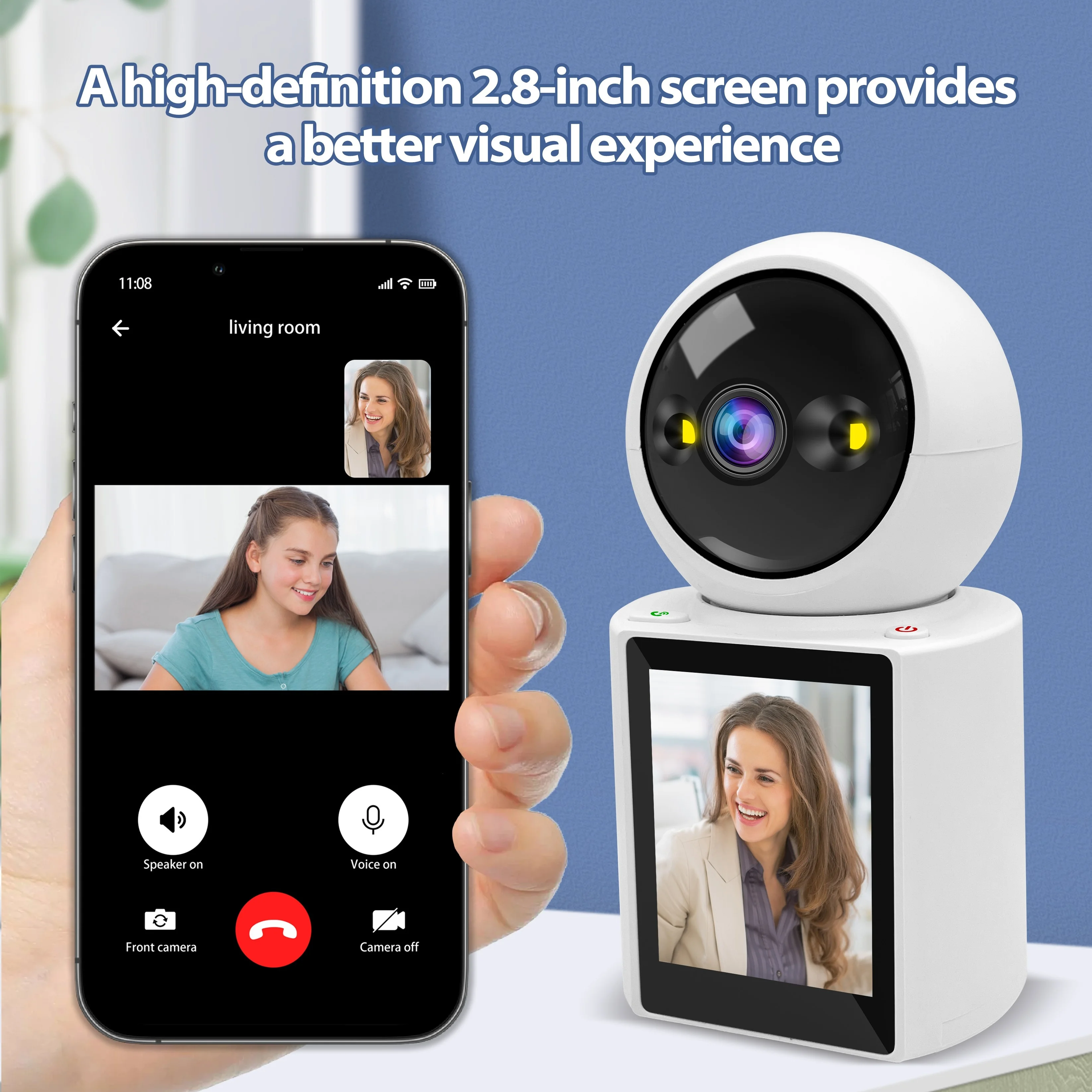 New Icsee Smart Home Security Baby Monitor Camera 2.4ghz Wireless One-Touch Call Video 1080p Baby Monitor With Camera And Audio