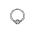 Clip Earring Milskye Clip On Earring Women's Jewelry 18K Gold Beaded Opal Cartilage Earring