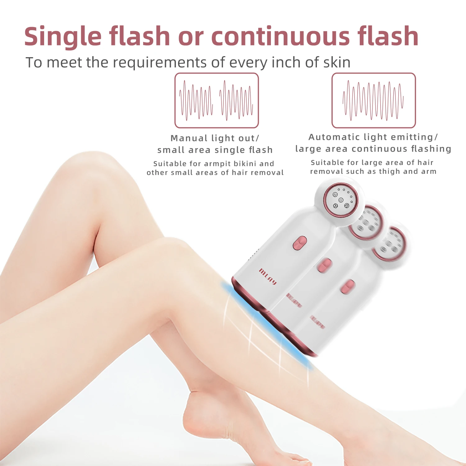 Mlay T10 Home Use IPL Hair Removal Device Special Design Cooling System Painless and Permanent for Body Hair Removal