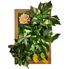 Plant 20*30cm 3D Changeable Wall Decor Artificial Flowers Succulent Plant Frame For Home Wedding Party