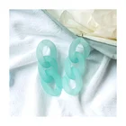 Earrings Hoop Yiqun Long Hanging Exaggerated Geometric Women Retro Personality Earrings Acrylic Large Hoop Earrings