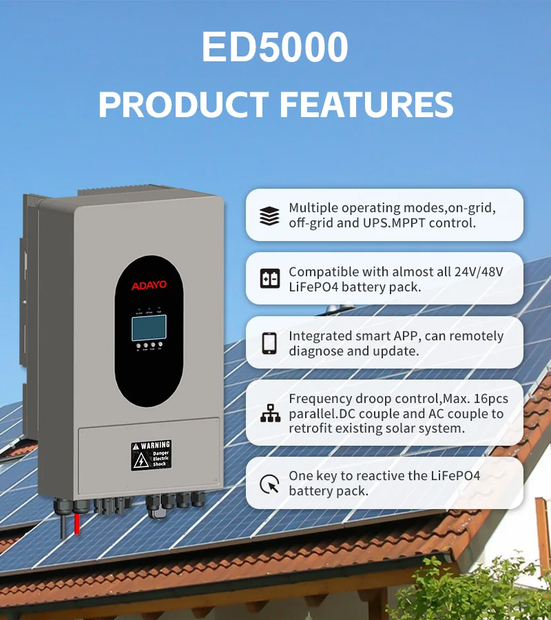 Adayo W Hybrid Solar Inverter Off Grid Off Grid Hybrid Mppt Solar