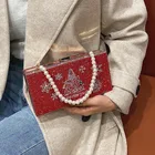Purse Evening Purse Fashion Christmas Beaded Portable Chain Evening Handbags Women Acrylic Purse Clutch