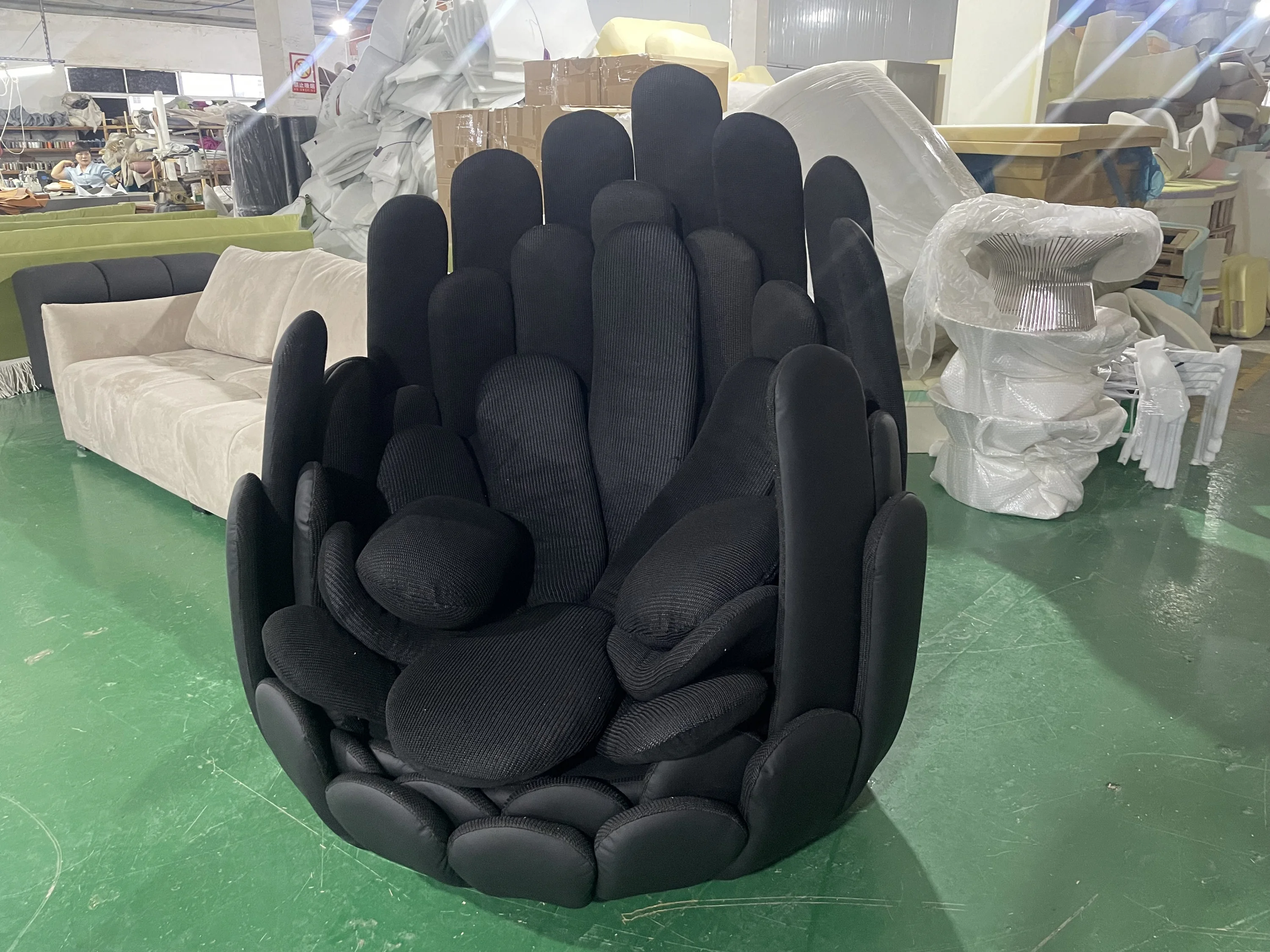 工厂oem/odm定制花瓣形单沙发椅设计师高端定制创意休闲椅