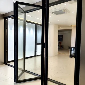 AS2047 & NFRC Certified Aluminum Folding Doors, Ideal for Homes and Businesses, Offering Heat Insulation and Wind Resistance