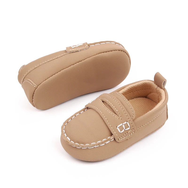 Baby Solid Color Toddler Shoes Fashion Peas Shoes British Style Spring and Autumn Infants Shoes manufacture