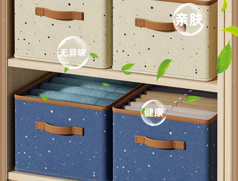 2024 New Closet Organizers for Clothes Storage Foldable Storage Boxes with Lids Fabric Clothes Organizer with Handle