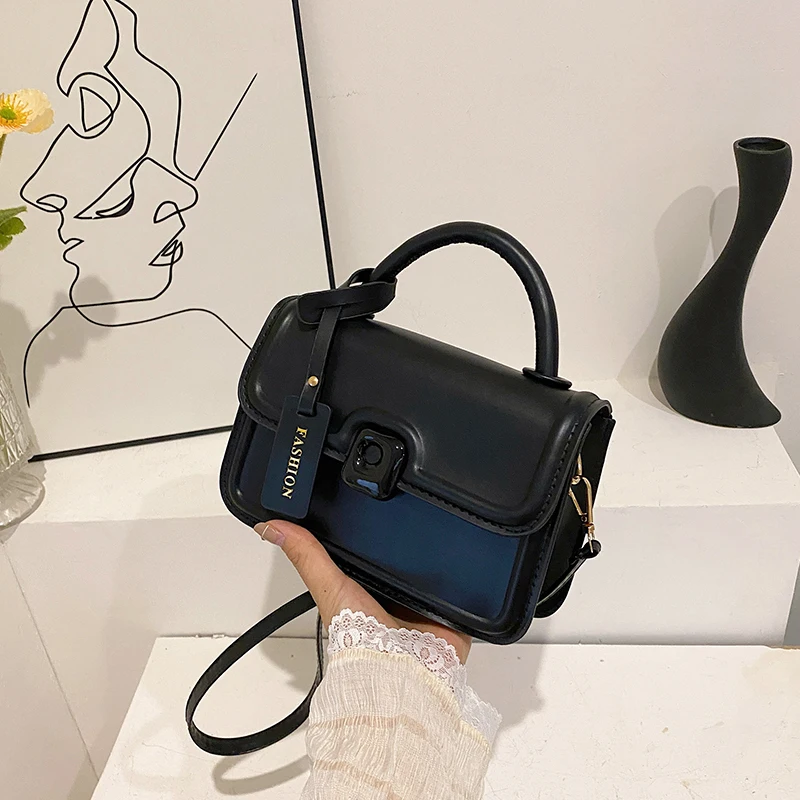 New PU Women's Handbag Flip Bag Waterproof with Lock Designer Handbag